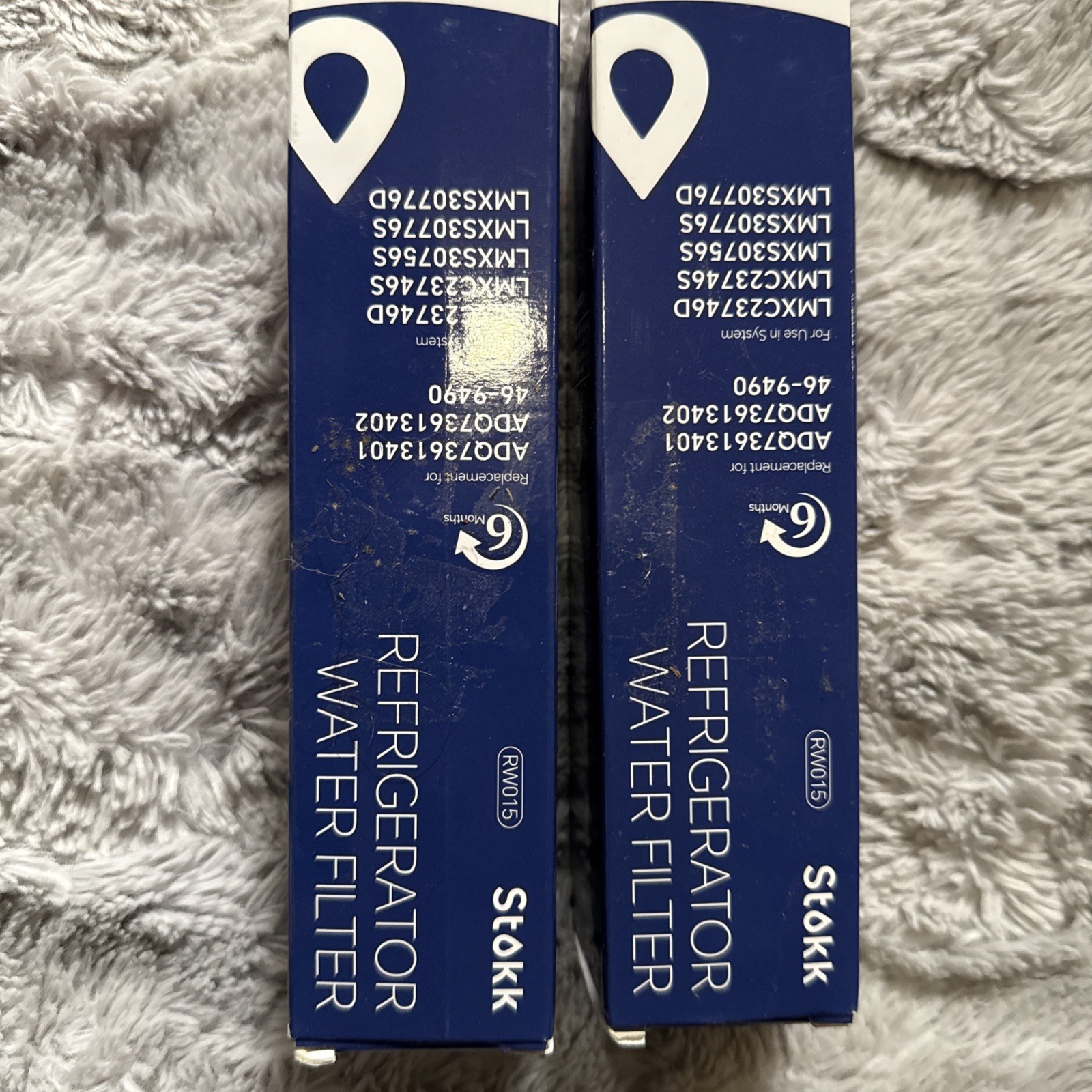 2pk Stokk RW015 Refrigerator Water Filter Replacement Compatible w Multiple Mods