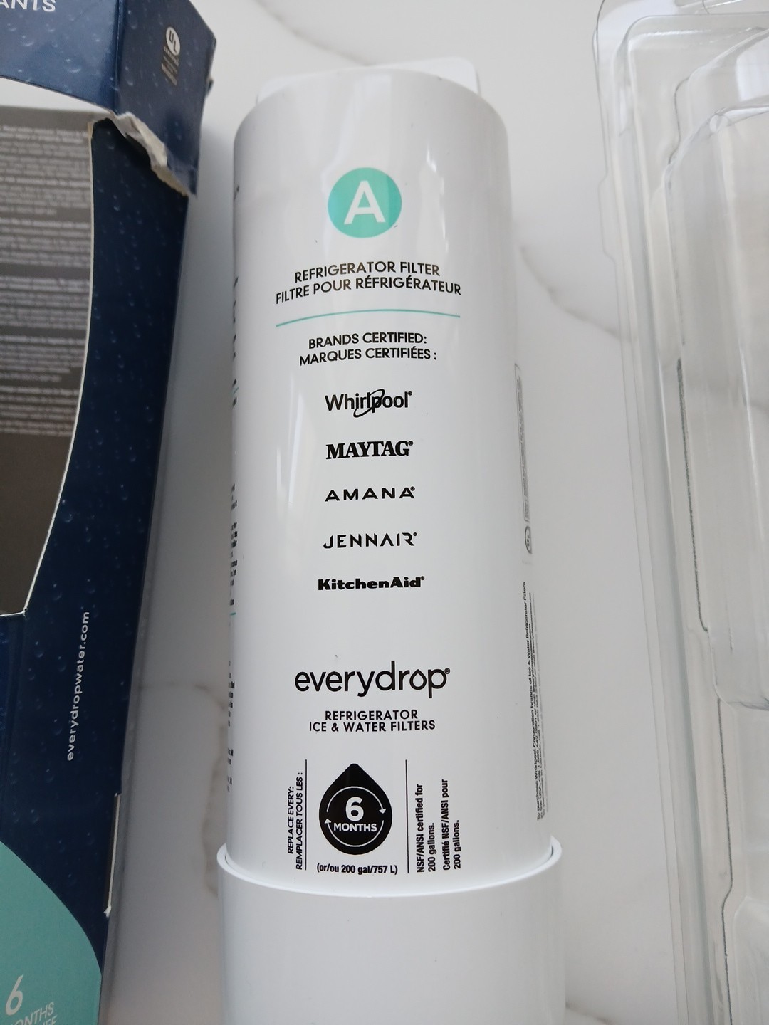 everydrop® by Whirlpool Refrigerator Water Filter A