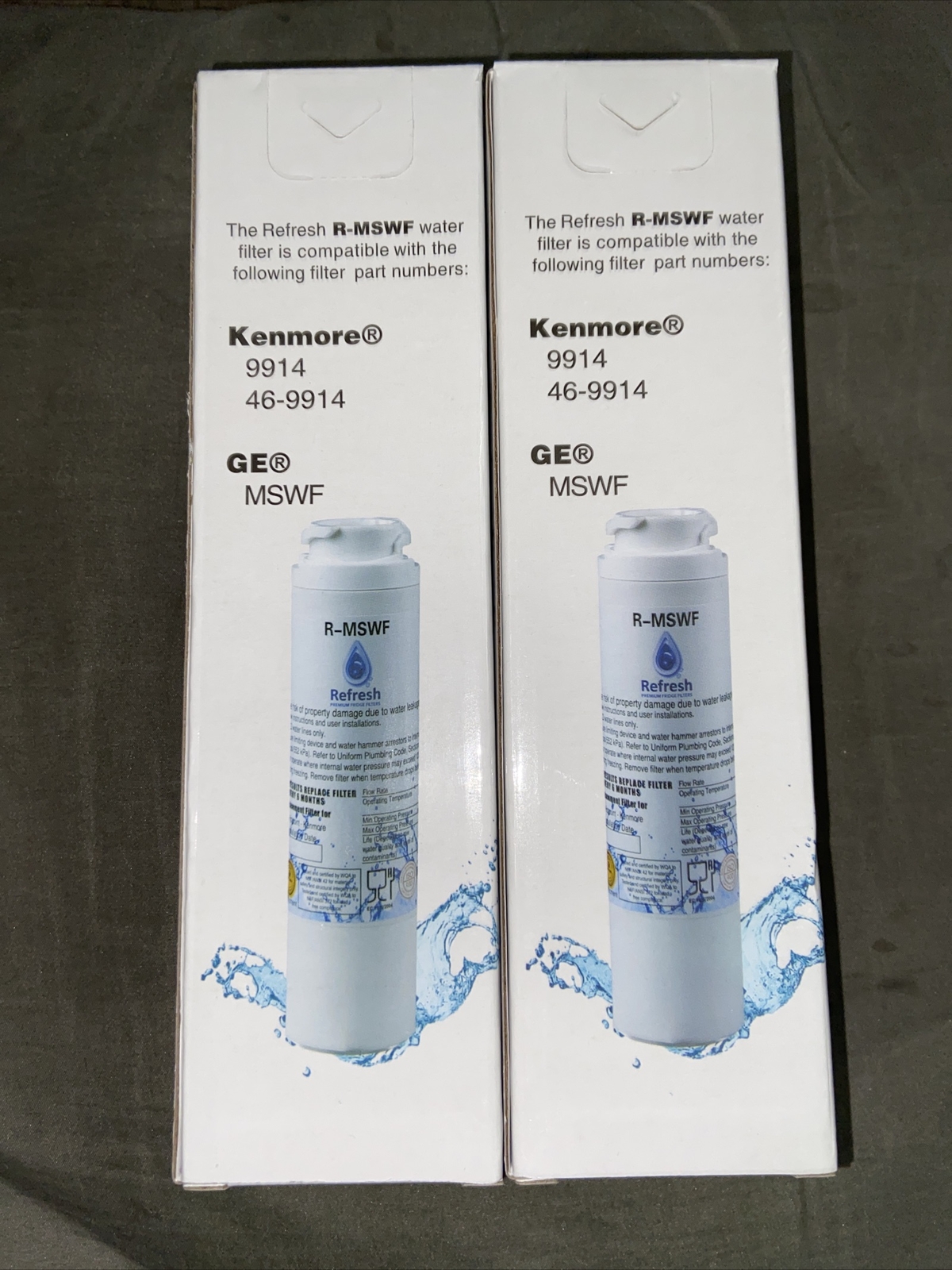 2 New R-MSWF Water Filter Compatible with Kenmore 9914, 46-9914, GE MSWF