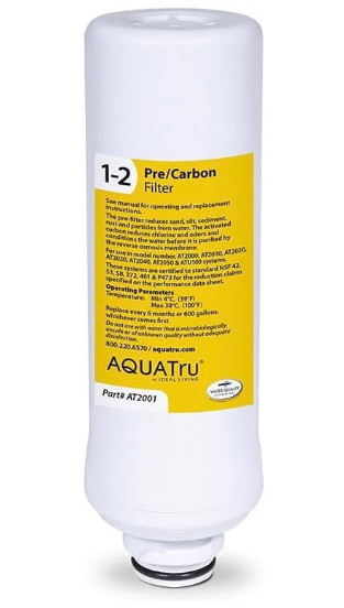 AquaTru Carafe 1-2 Stage Pre/Carbon Filter #10AT100SF01