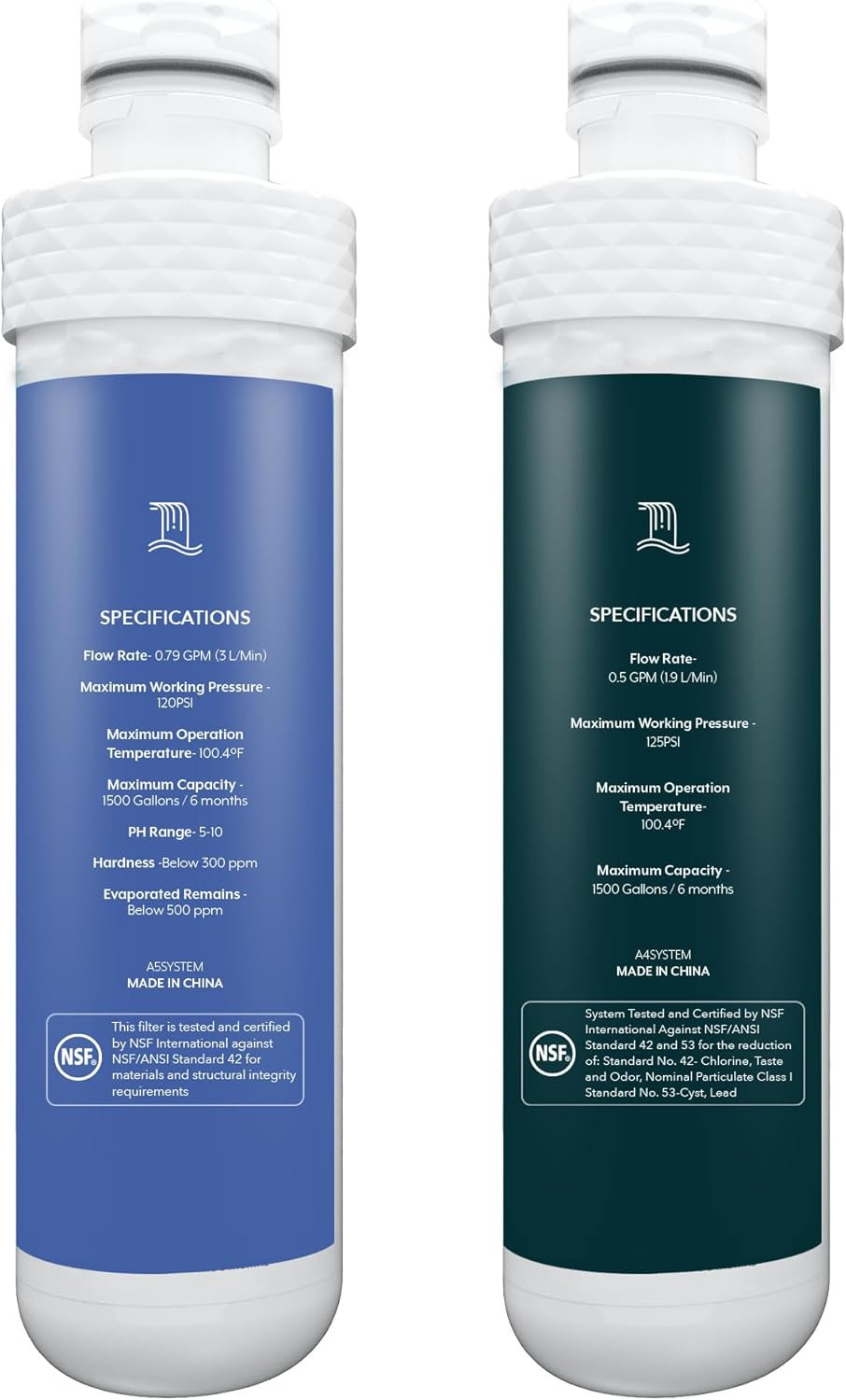 Replacement Filters for Avalon Bottleless Water Coolers 1500 Gallons Dual Set