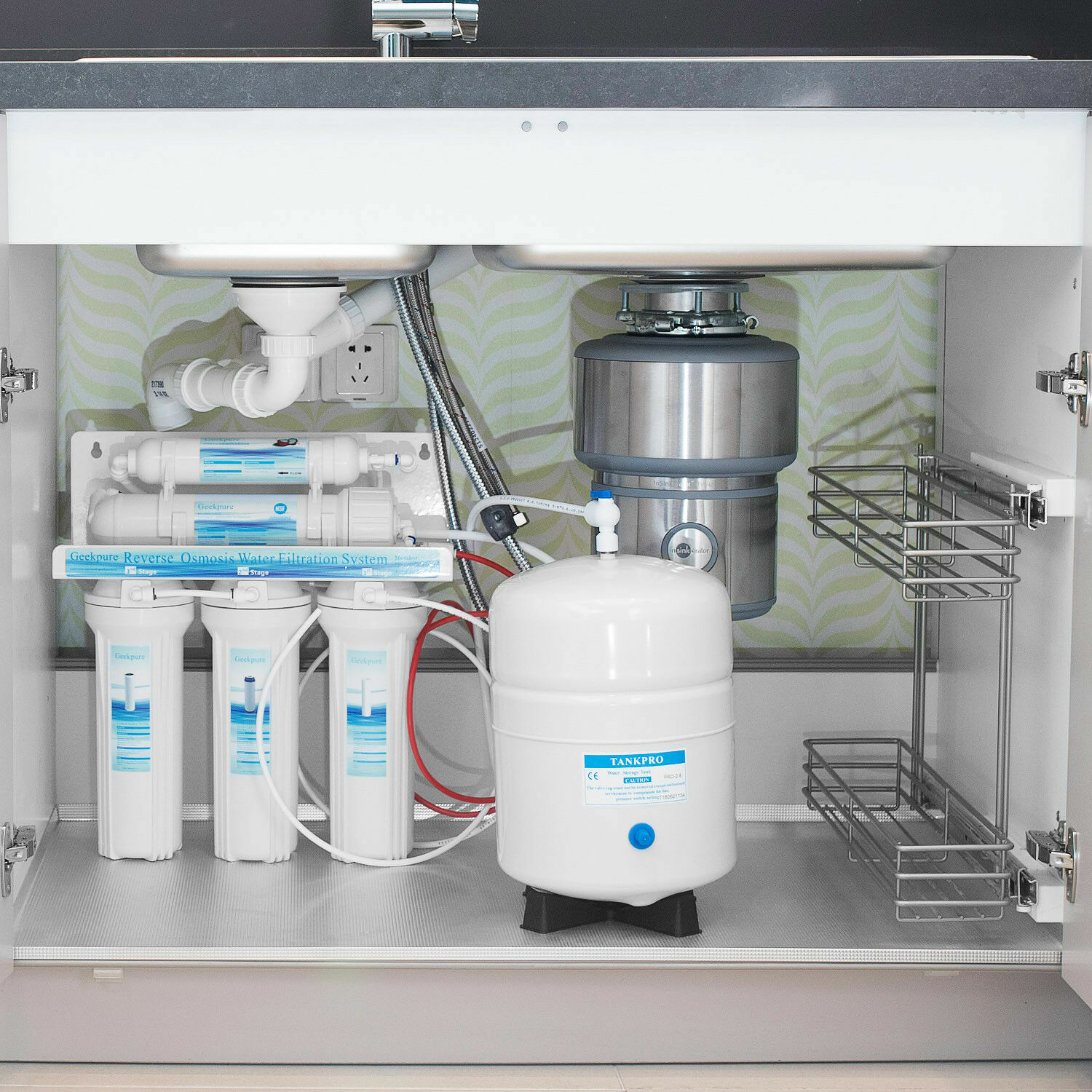 Geekpure 5 Stage Under Sink Reverse Osmosis Drinking Water Filter System 75 GPD