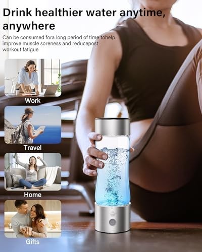 Upgraded Hydrogen Water Bottle Generator – 2400ml, Fast 3-Minute Hydration for H