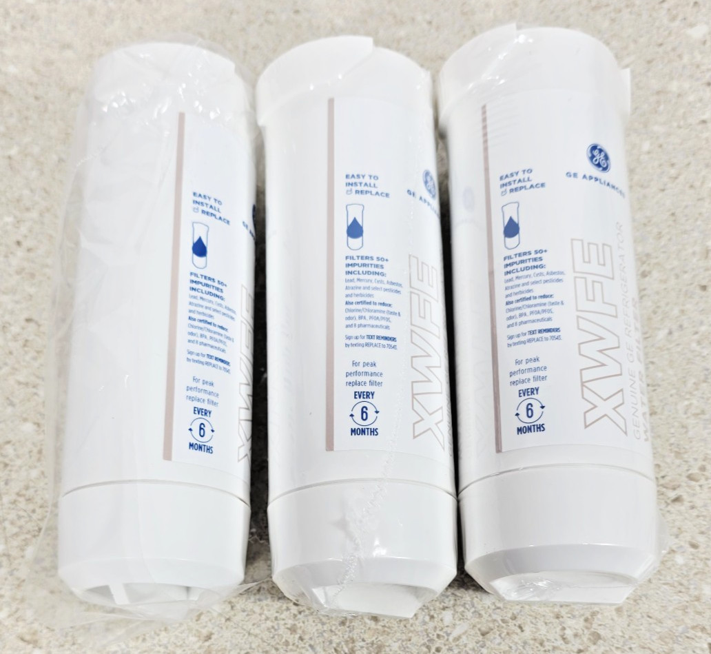 Lot Of 3 OEM GE XWFE Refrigerator Water Filter **NO RFID Chip** 2 Factory Sealed