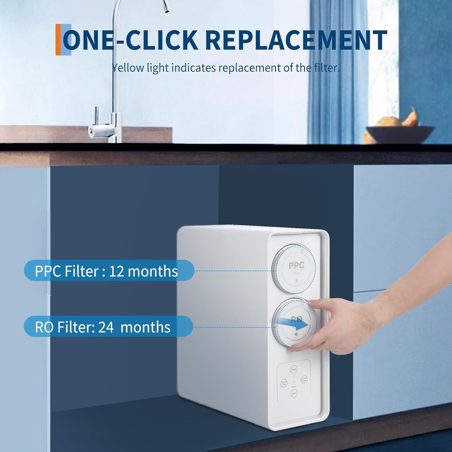 600 GPD Tankless Reverse Osmosis Water Filter System 2:1 Pure Ratio Smart Faucet