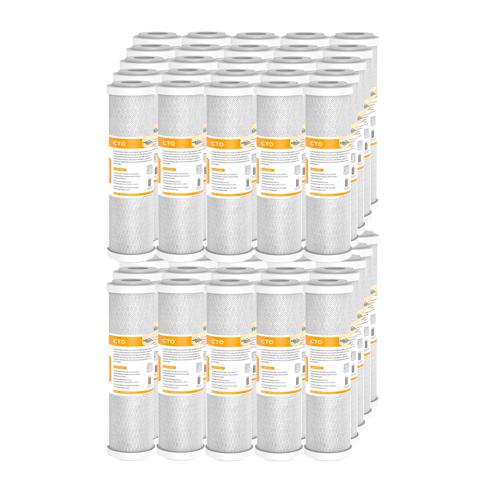 1-50 Pack 5 Micron 10×2.5″ CTO Carbon Block Water Filter Whole House Replacement