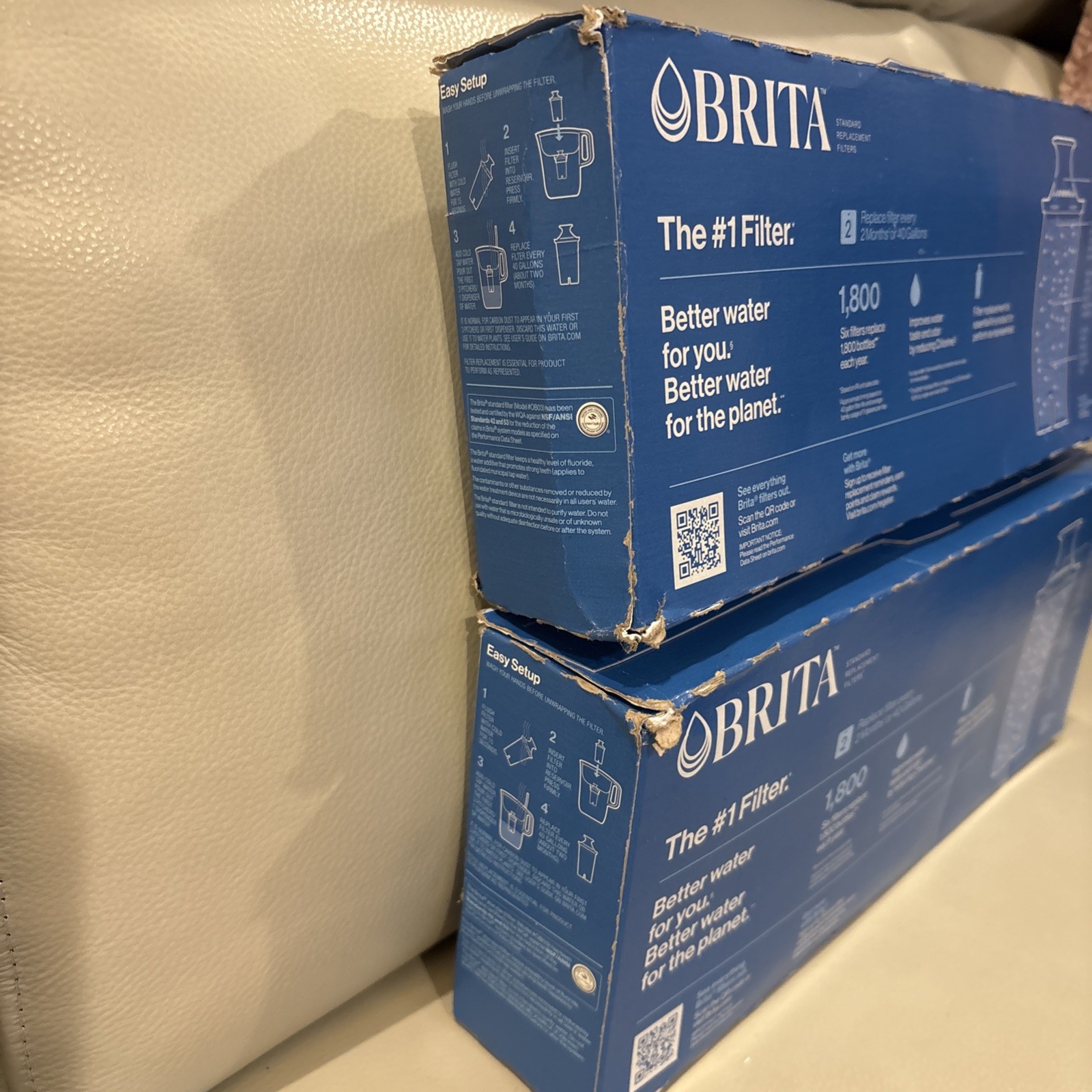 2 Pk Of 6 (12) Brita Original Replacement Filters For Pitchers FREE SHIPPING!