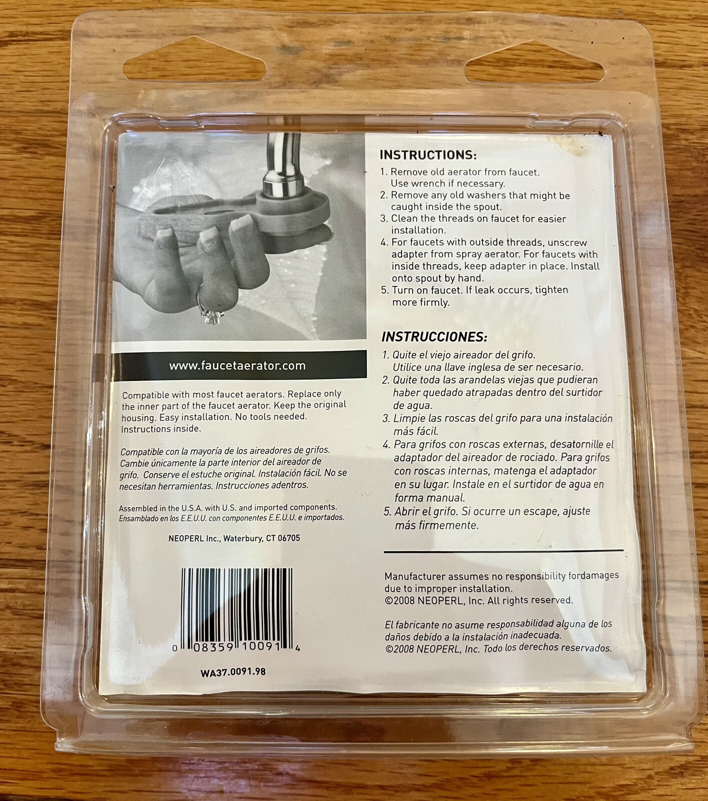 Neoperl Household Aerator Replacement Kit – 1.5 GPM Water-Saving Faucet Inserts