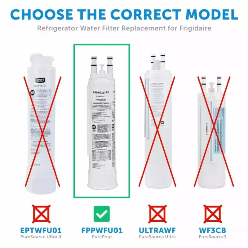 1~4 Pack Frigidaire PWF-1 FPPWFU01 Refrigerator PurePour Water &Ice Filter,US