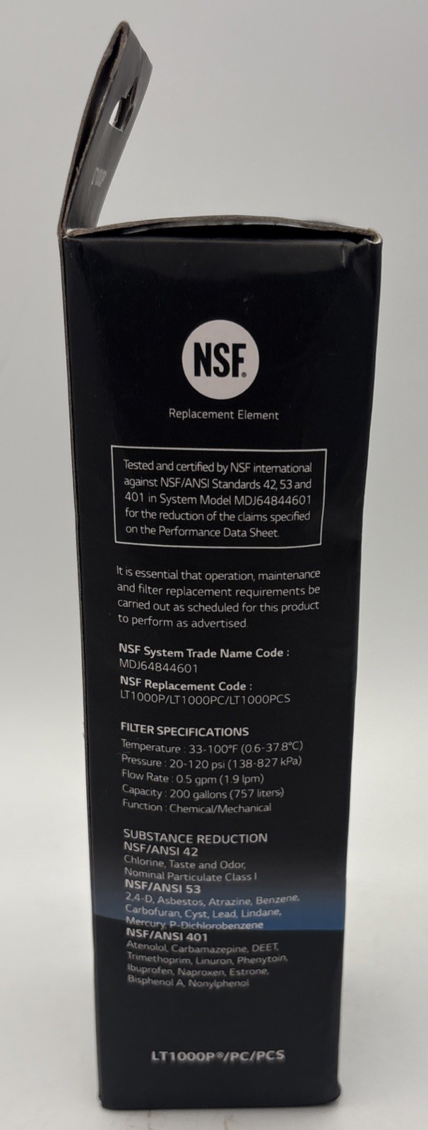 LG Water Filter Replacement Cartridge LT1000P/PC/PCS – New