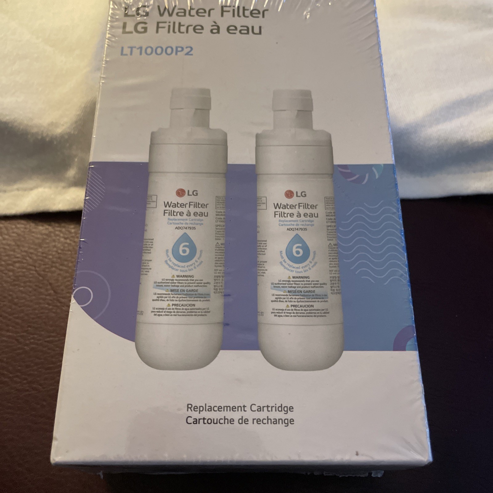 2 filters Genuine LG LT1000P2 Refrigerator Water Filter ADQ747935 *NEW SEALED*