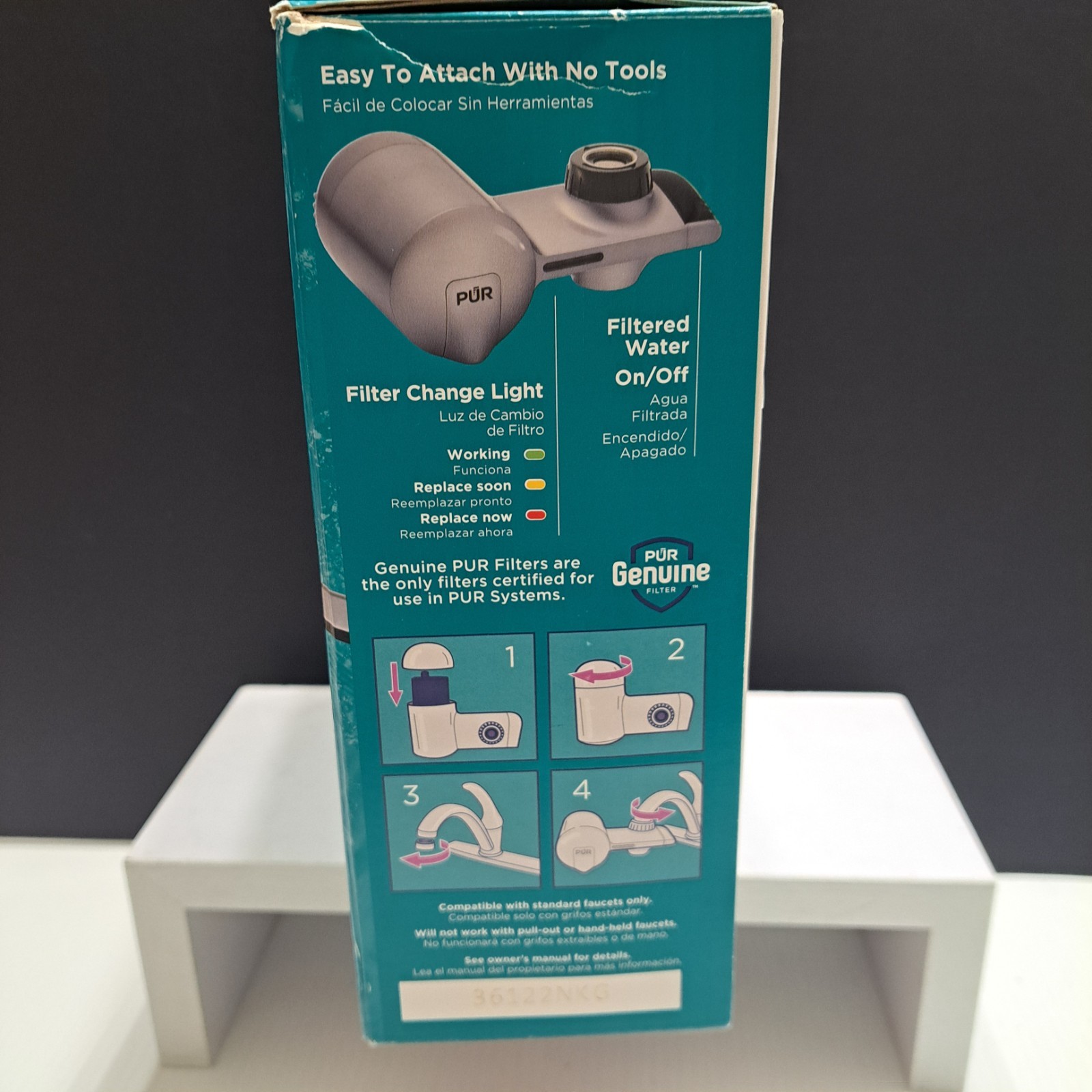 PUR PLUS Mineral Core Faucet Mt Water Filtration System Metallic Gray W/ Filter