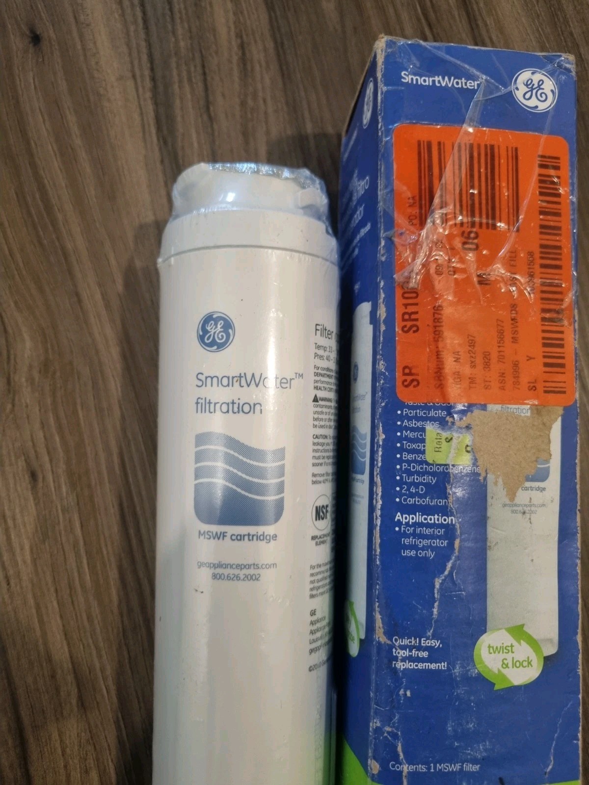 GENUINE GE Smart Water Filter Filtration MSWF Cartridge New Factory Sealed