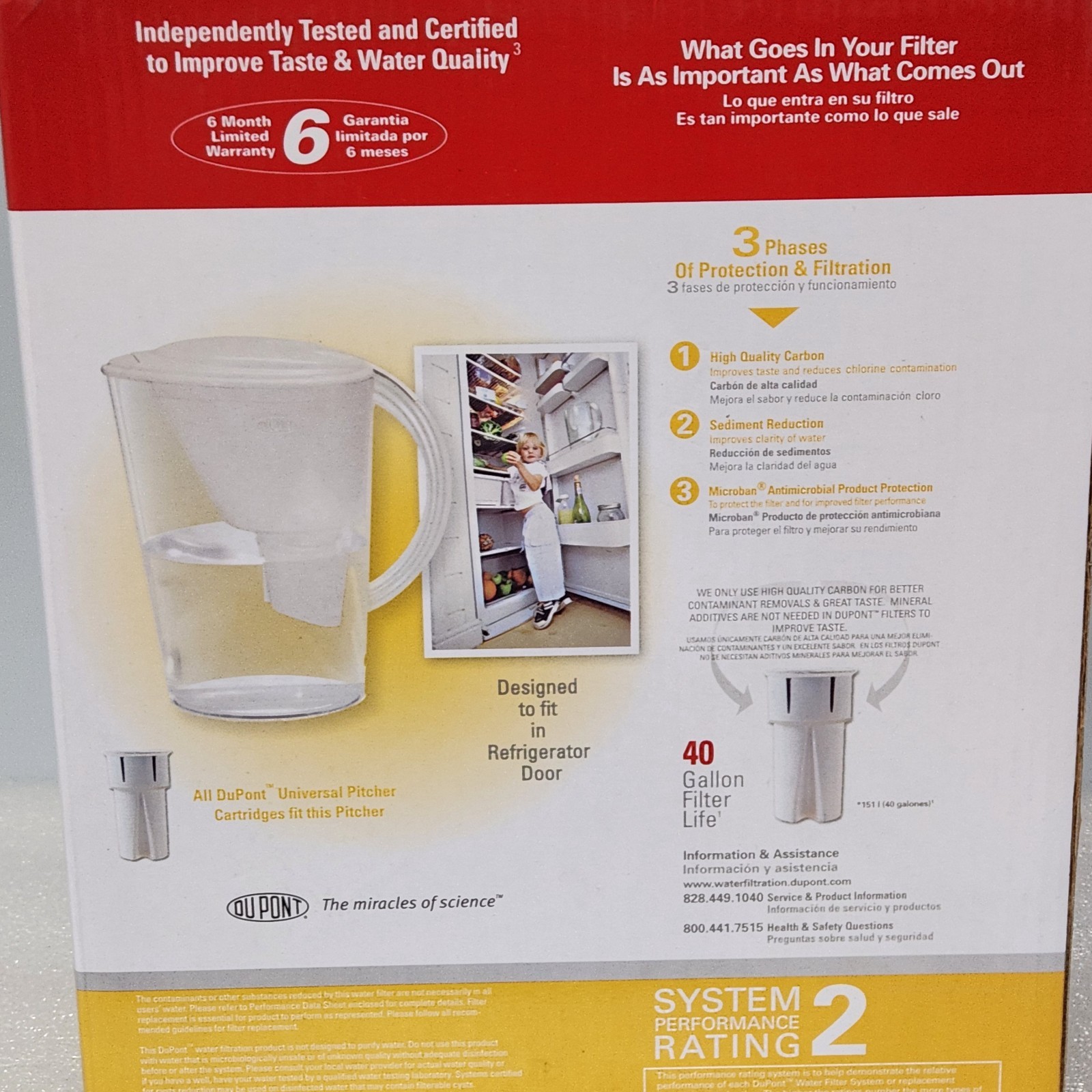 Dupont WFPT075X Vista Water Pitcher With 40 Gallon Filter Cartridge