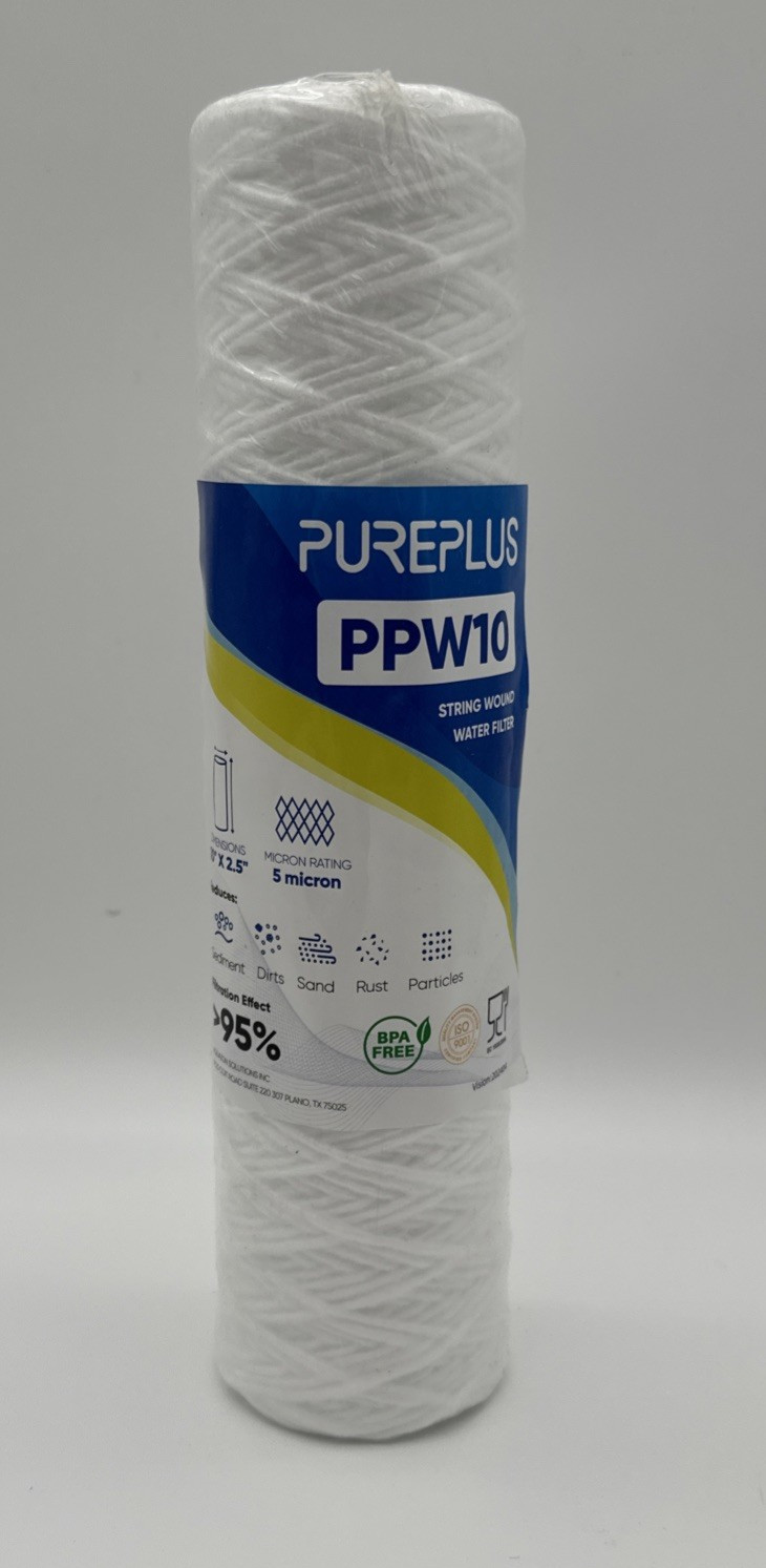 PurePlus PPW10-05 5 Micron 10×2.5 Sediment Water Filter Cartridge 4 Pack New