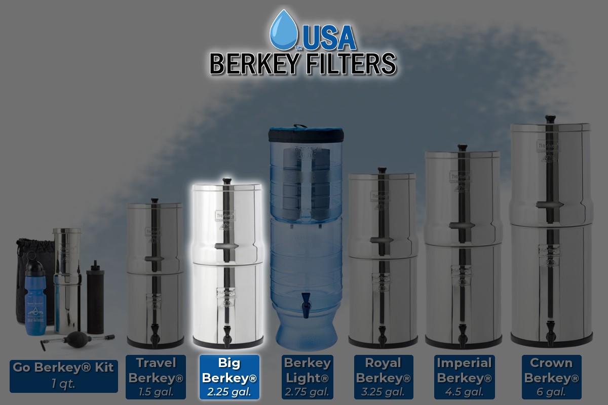 Big Berkey Water Filter System with 2 Black Berkey Elements Authorized Dealer