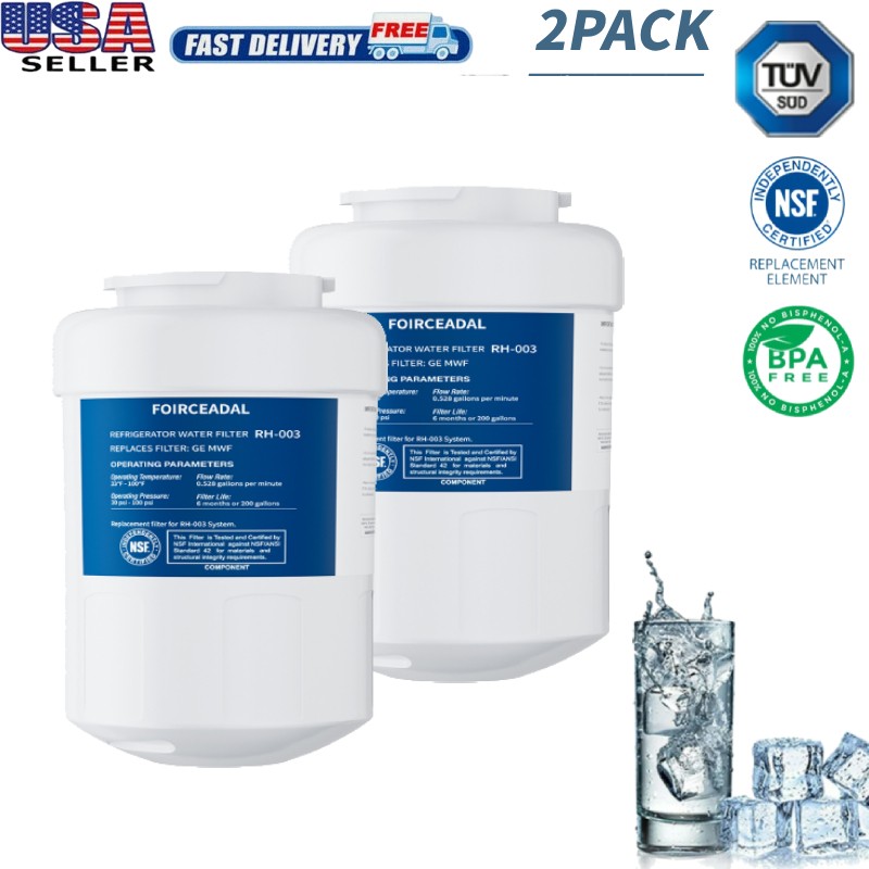 2X For GE MWF MWFP GWF 46-9991 Smartwater Fridge Water Filter US
