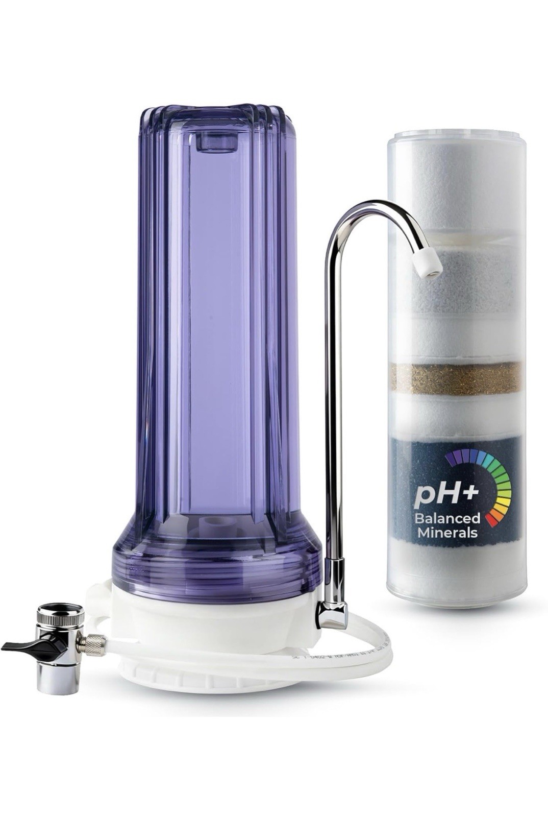 Countertop Drinking Water Filtration System, Clear Housing – Includes 2.5 In. X
