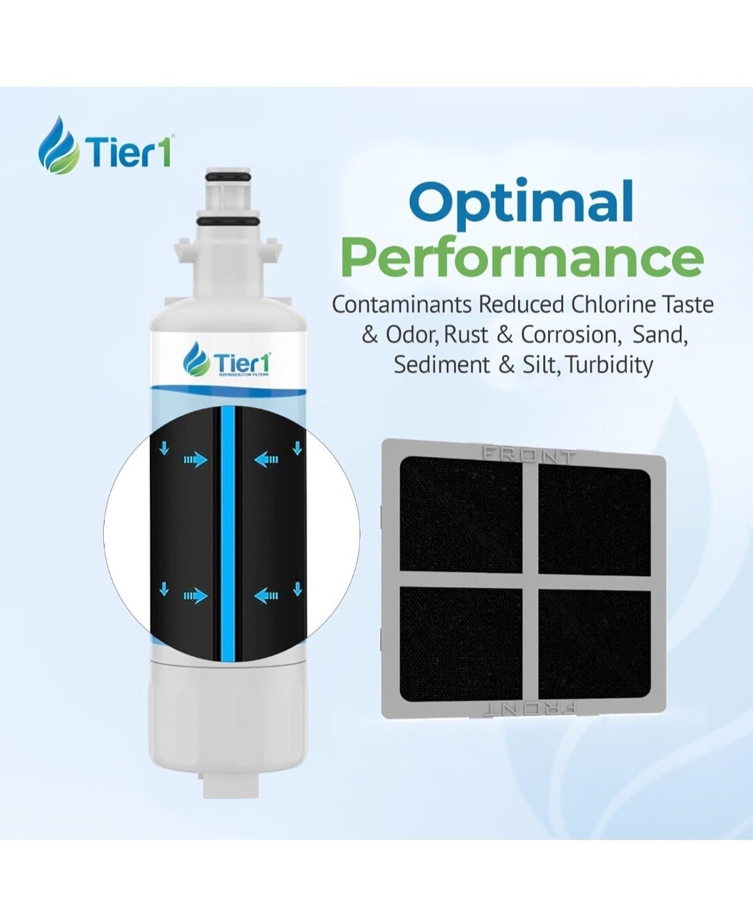 Tier1 ADQ36006101 Refrigerator Water & Air Filter Combo 2-pack