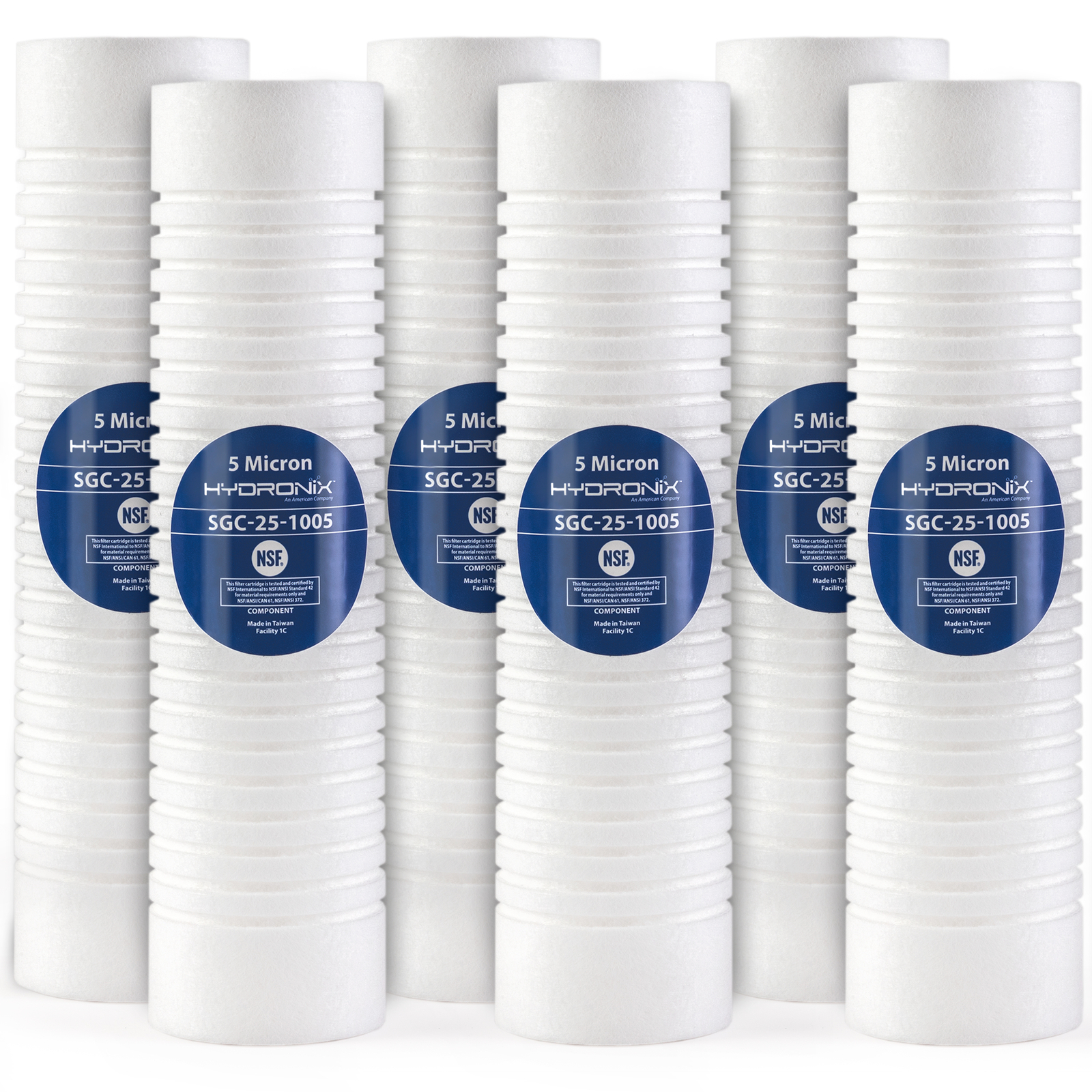 SGC-25-1005 Sediment Filter Grooved Cartridge 2.5″ x 10″ 5 micron –