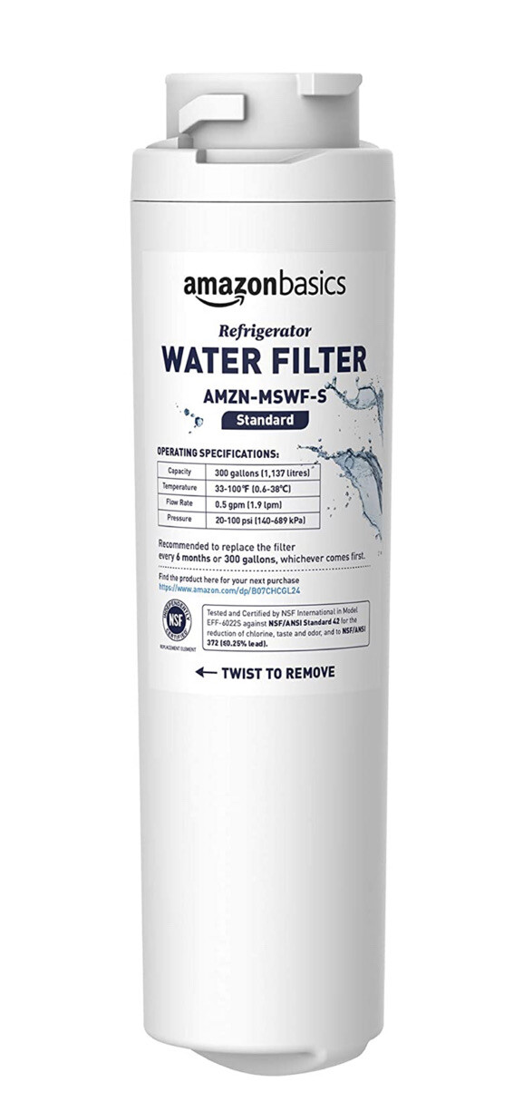 Amazon Basics Replacement Water Filter AMZN-MSWF Standard Filtration 1 pack New