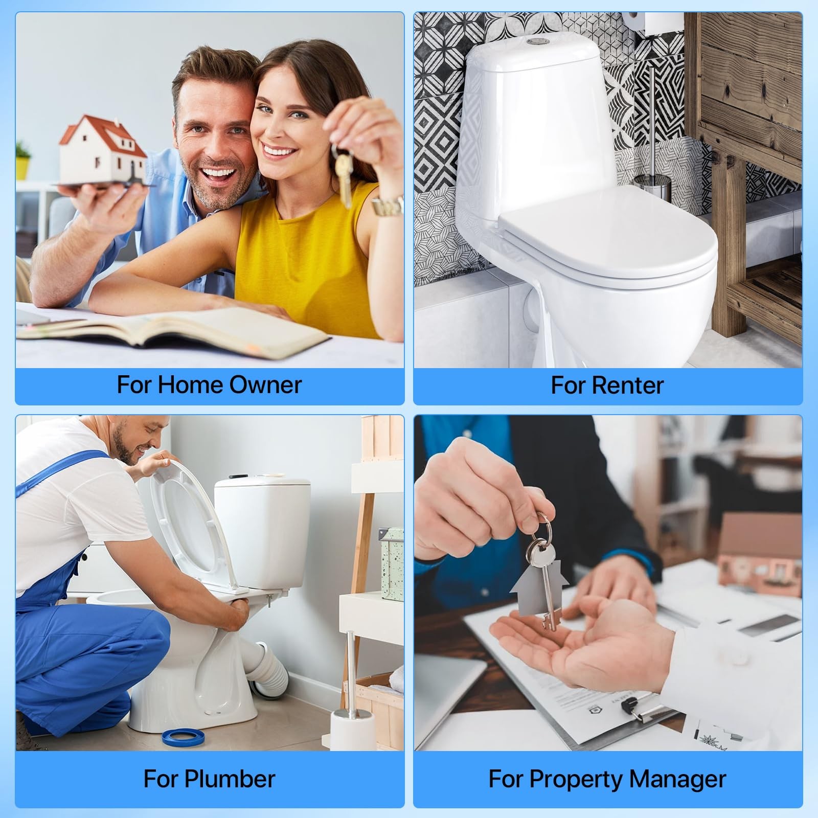 Universal Toilet Flapper Replacement Kit, 2 Inch Toilet Tank Flapper with Sta…