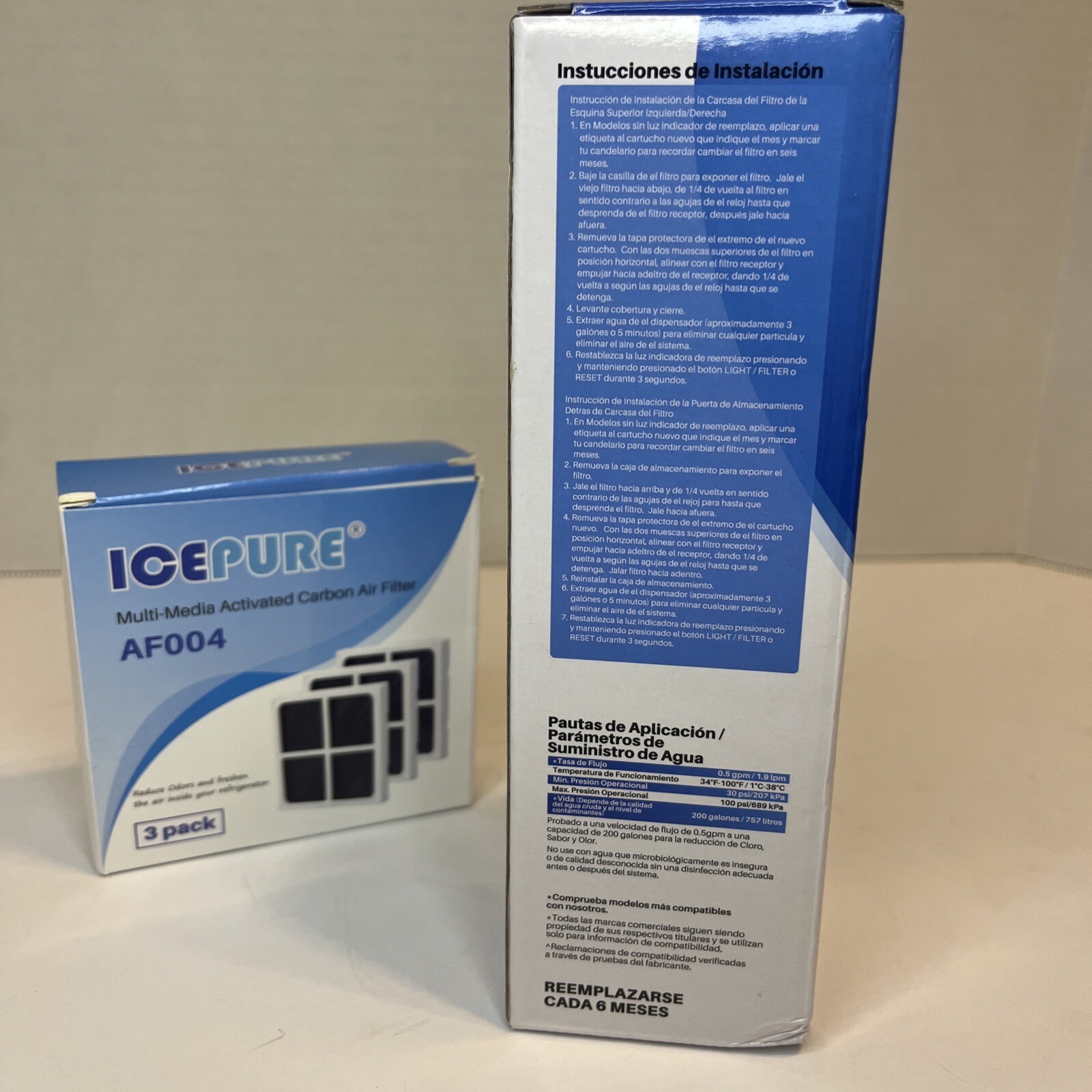 1 Golden Icepure RWF4700A Water Filters & 3ICP-AF004 Air Filters LG Kenmore