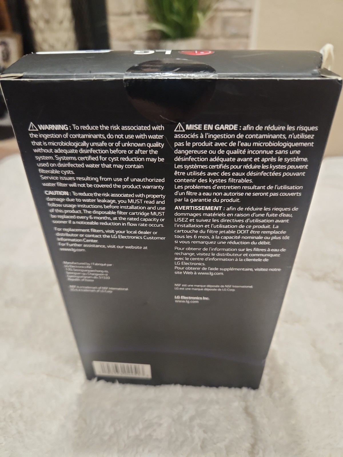 LG Water Filter Replacement Cartridge LT1000P2 Genuine Filter. SEALED