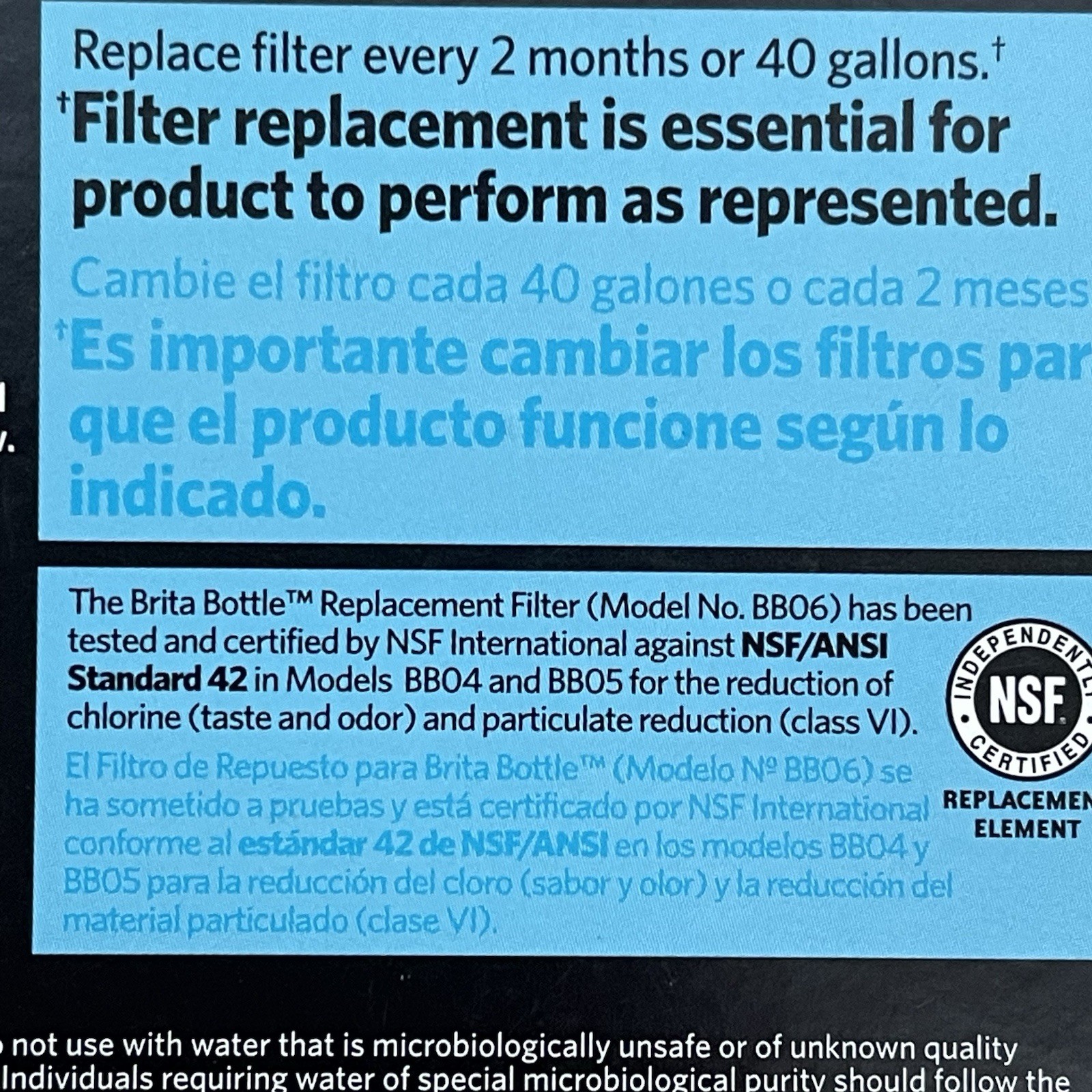 Brita Bottle 4 Packs Of 2 Replacement Filters Fits Hard Sided & Sport Bottle NEW