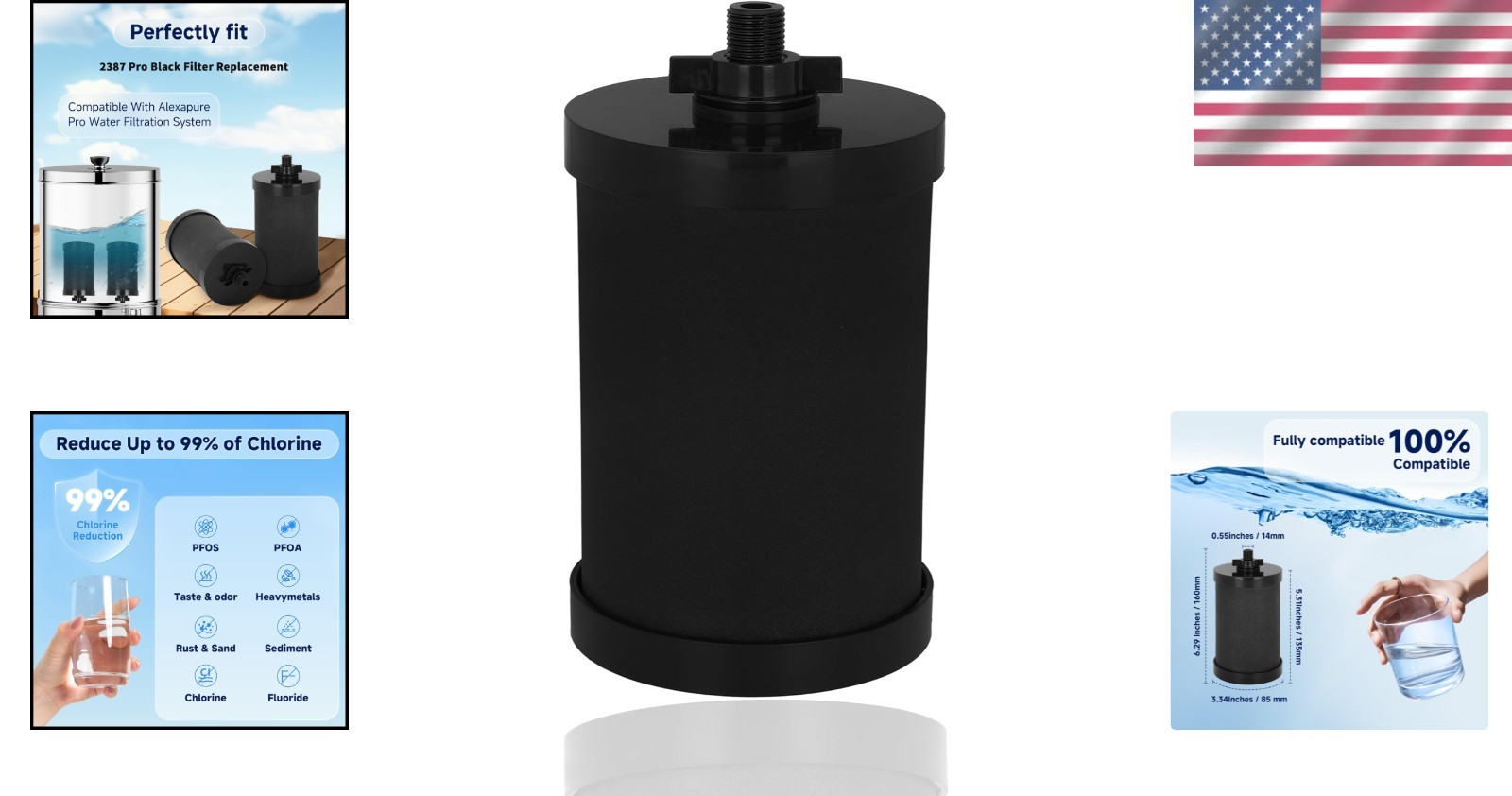 NSF Certified 2387 Pro Filter Replacement for Alexapure – 5000 Gallon Capacity