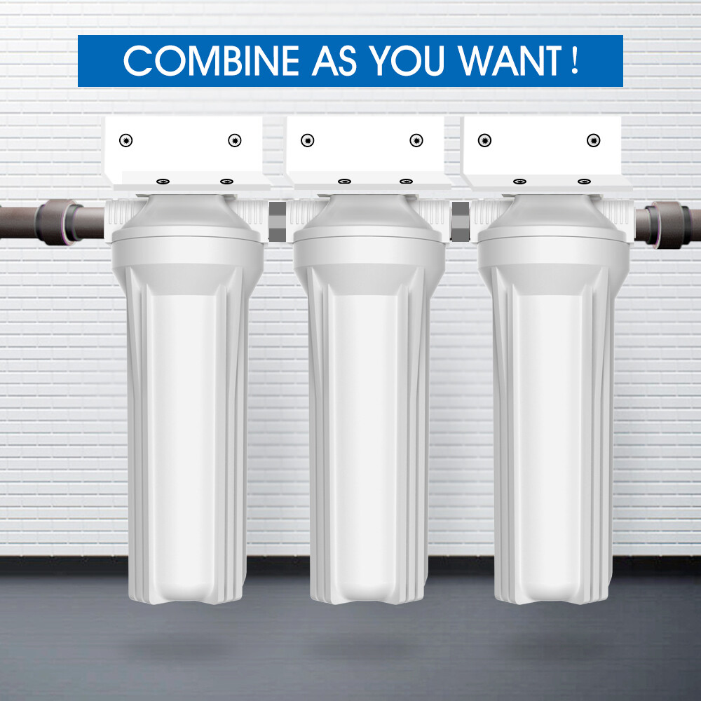 2 Pack 10 Inch Whole House Water Filter Housing for 10″ x 2.5″ Filters RO System