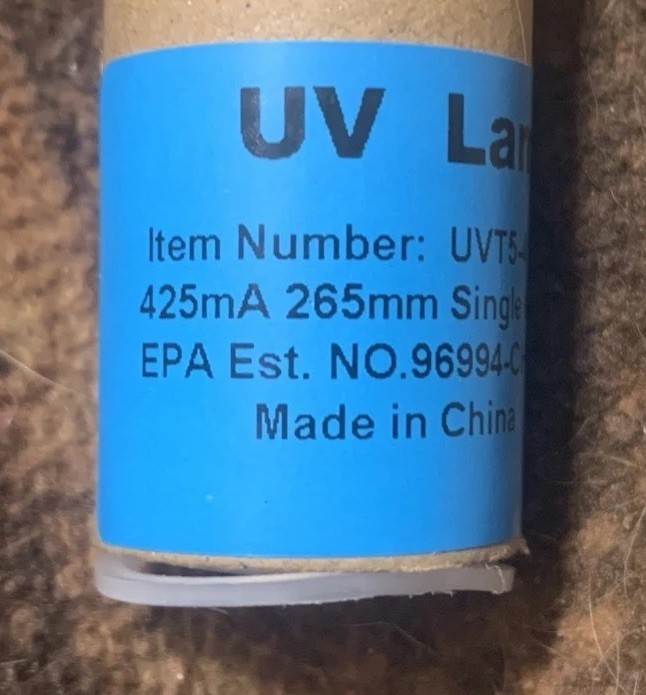 Ultraviolet Bulb UV Light – 10” UV-C Bulb – for Under Sink and Reverse Osmosis