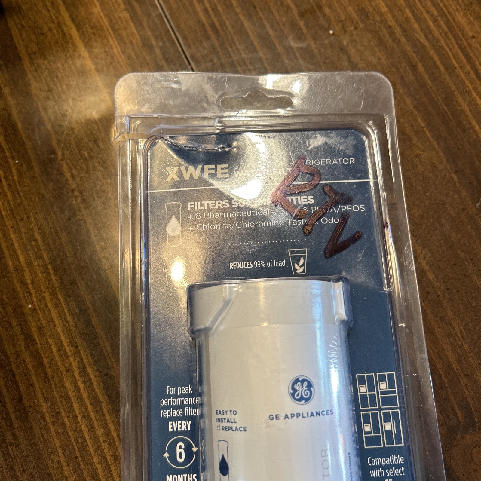 One Sealed Genuine XWFE Replacement Water Filter for Compatible GE Refrigerators