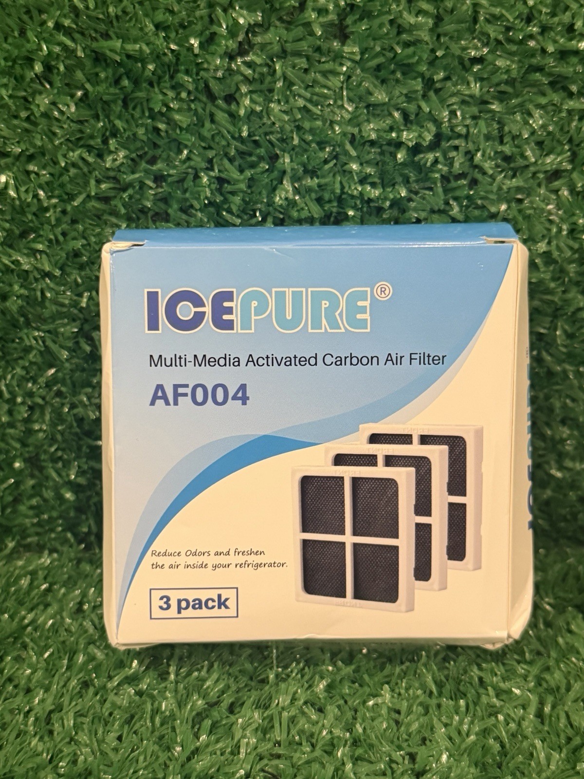 ICEPURE RWF4700AC Water Filter 3 Pack + AF004 Air Filter 3 Pack Bundle