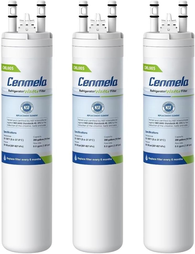ULTRAWF Refrigerator Water Filter Replacement 3-Pack NSF Certified