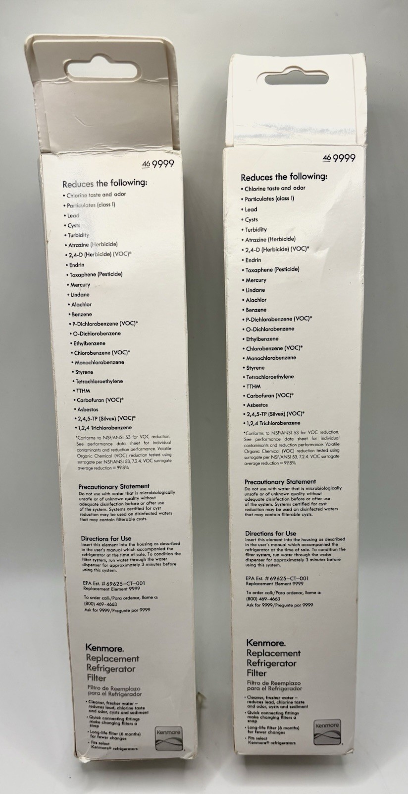 2 Pack KenmoreClear 46-9999 Replacement Refrigerator Water Filter~ FREE SHIPPING