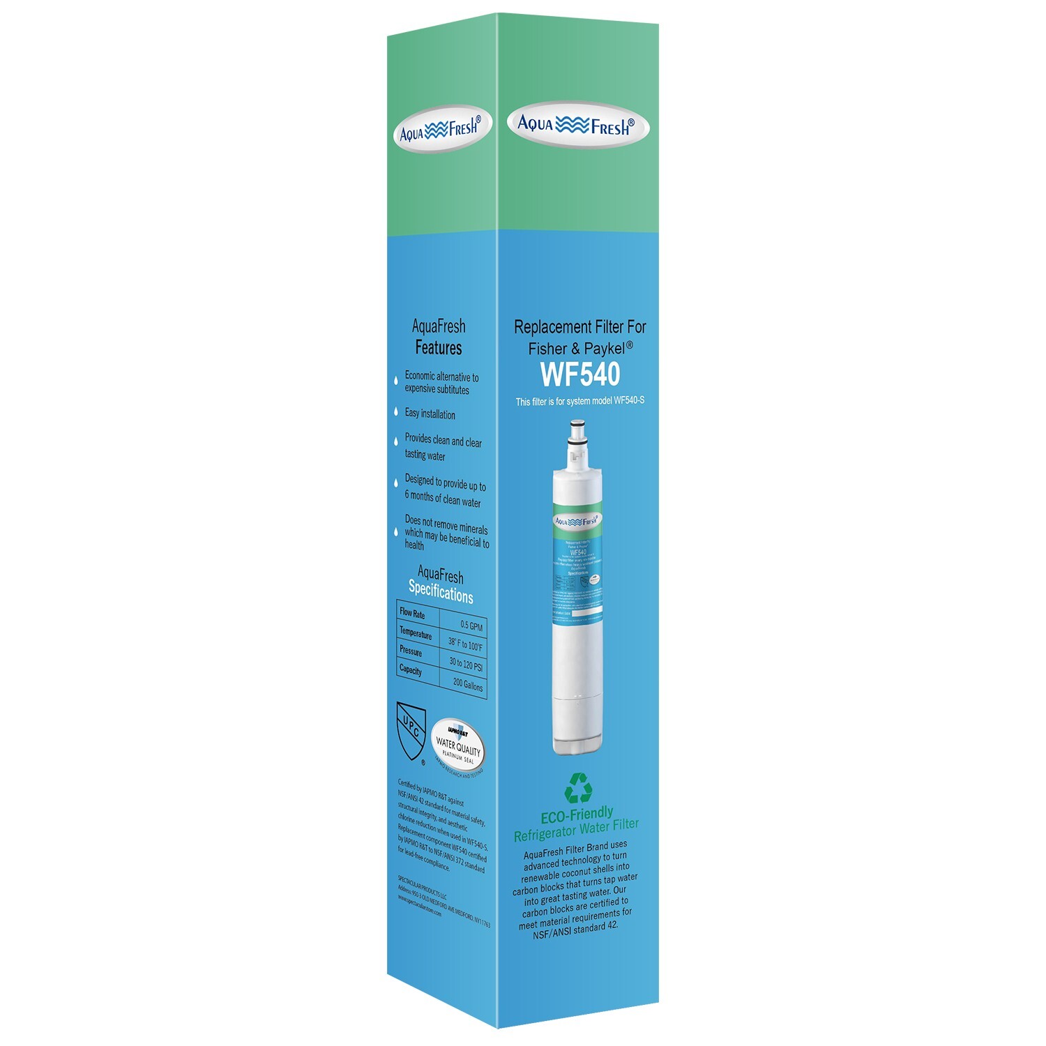 Fits Fisher & Paykel 847200 Certified Refrigerator Water Filter 2 Pack