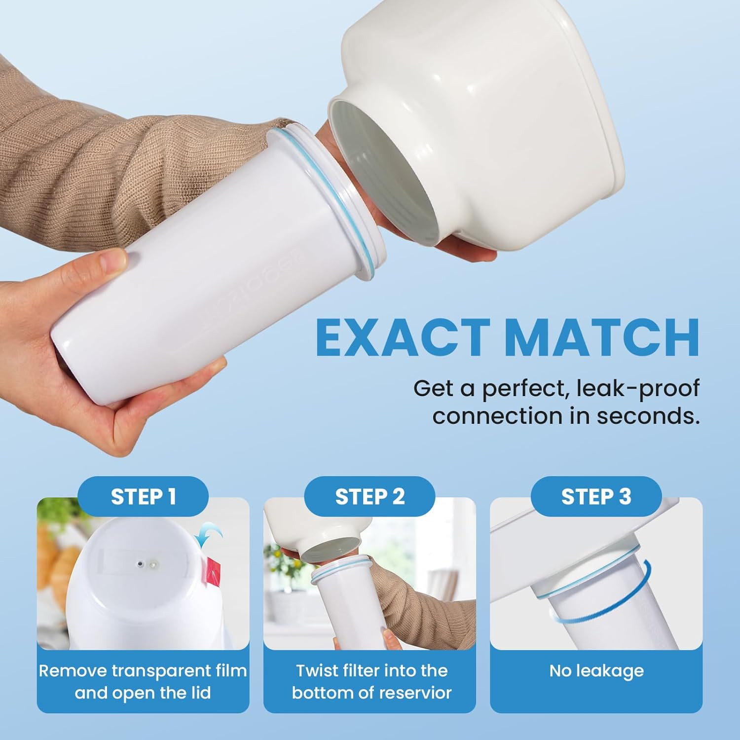 0 TDS Water Filter for ZR-001 ZR-004 ZR-017 4-Pack 6-Stage Filtration