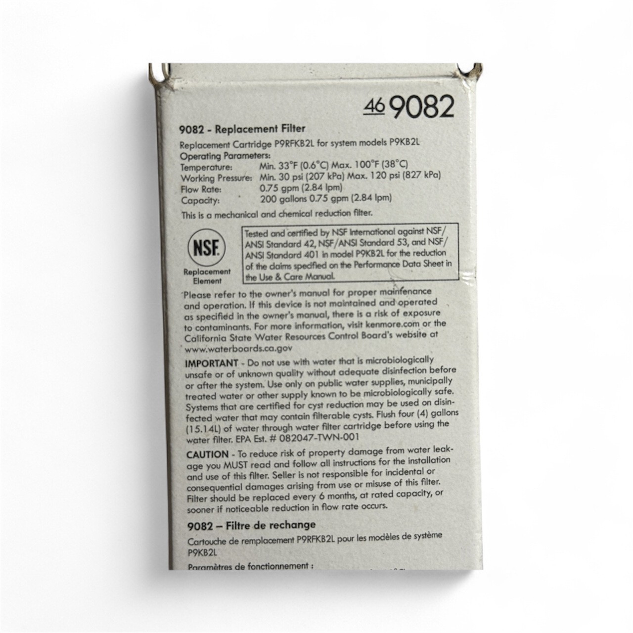 Kenmore 9082 Replacement Refrigerator Filter 46 9082