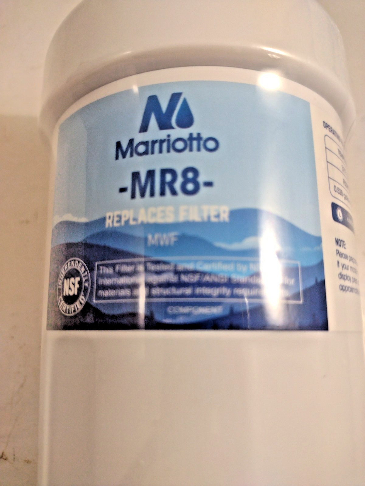 Marriotto MR8 Refrigerator Water Filters Replaces GE MWF 2 Pack New Sealed C4