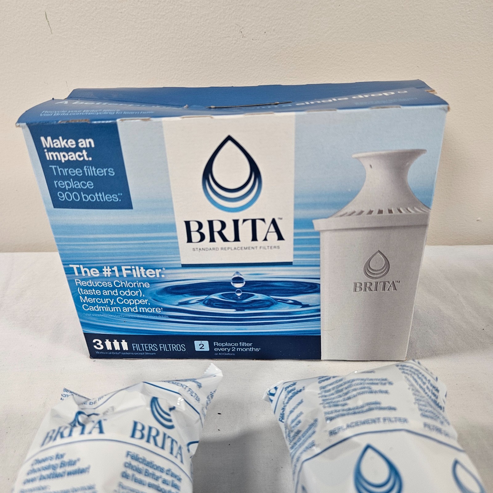 Brita water pitcher refill water filters for Brita 2 pack factory sealed New