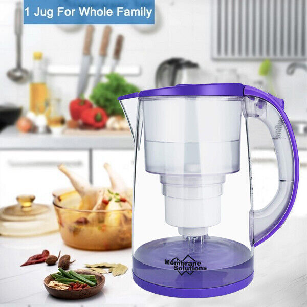 DP05 Water Filter Pitcher w/Filter,Long-Lasting 200gallons,Filtration Jug 12-Cup