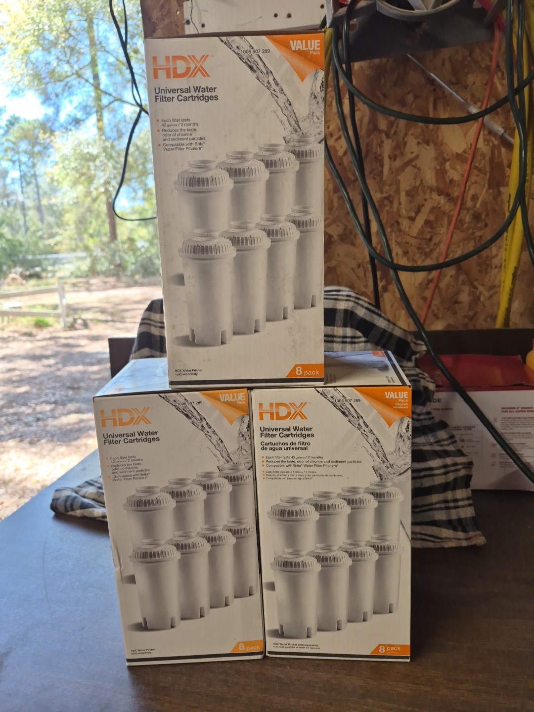 3-HDX Water Pitcher Replacement Water Filter Cartridges, BPA Free (8-Pack)