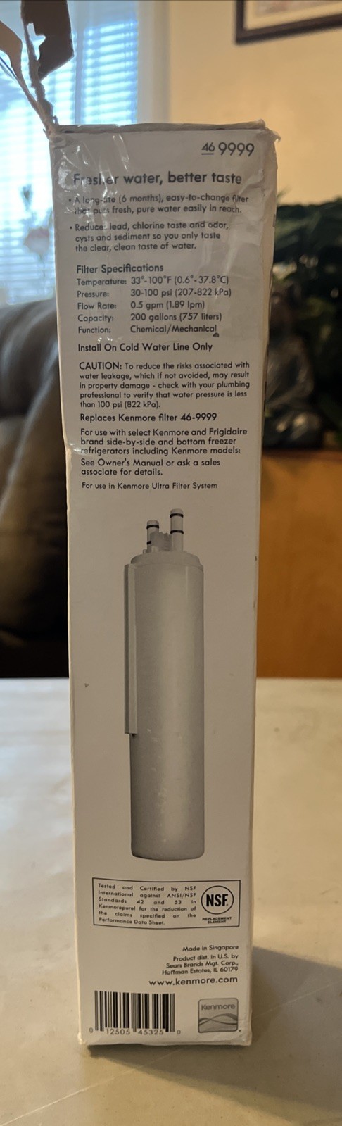 Kenmore 46-9999 Replacement Refrigerator Filter Open Box