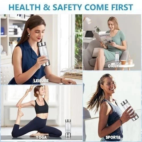 2026 Upgraded Hydrogen Water Bottle, 2400 Hydrogen Water Bottle Generator, Hydro