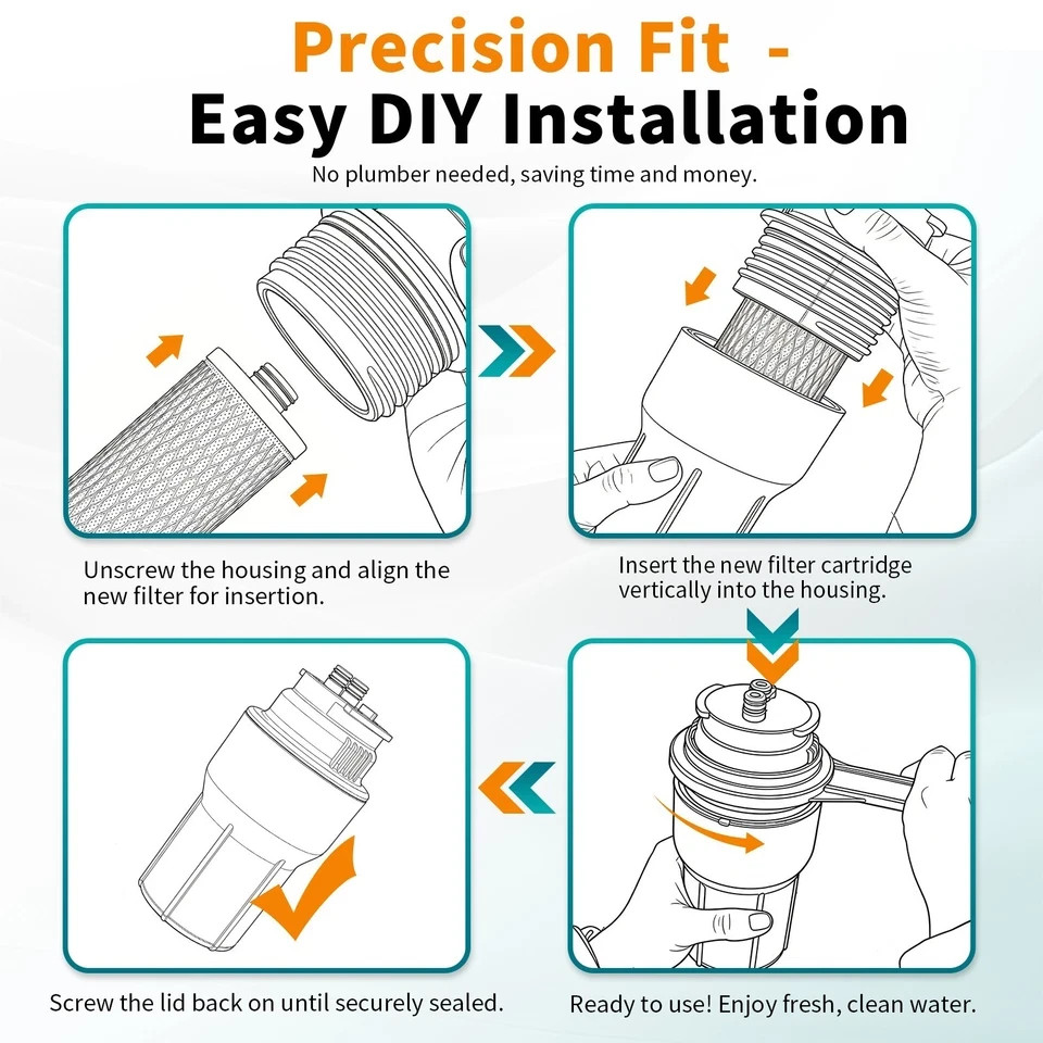 2-Stage Replacement Filters Compatible with A O Smith AO-US-200-R 4PCS