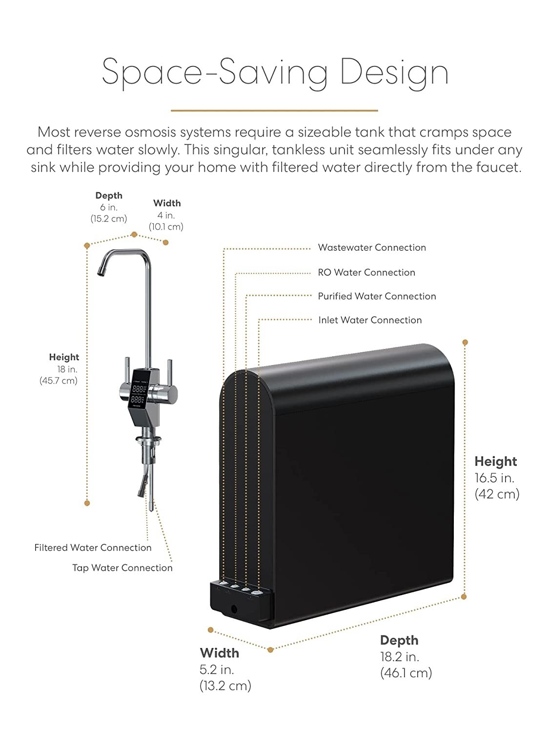 Brio Reverse Osmosis Water Filtration System, 700 GPD, 2:1 Pure to Drain