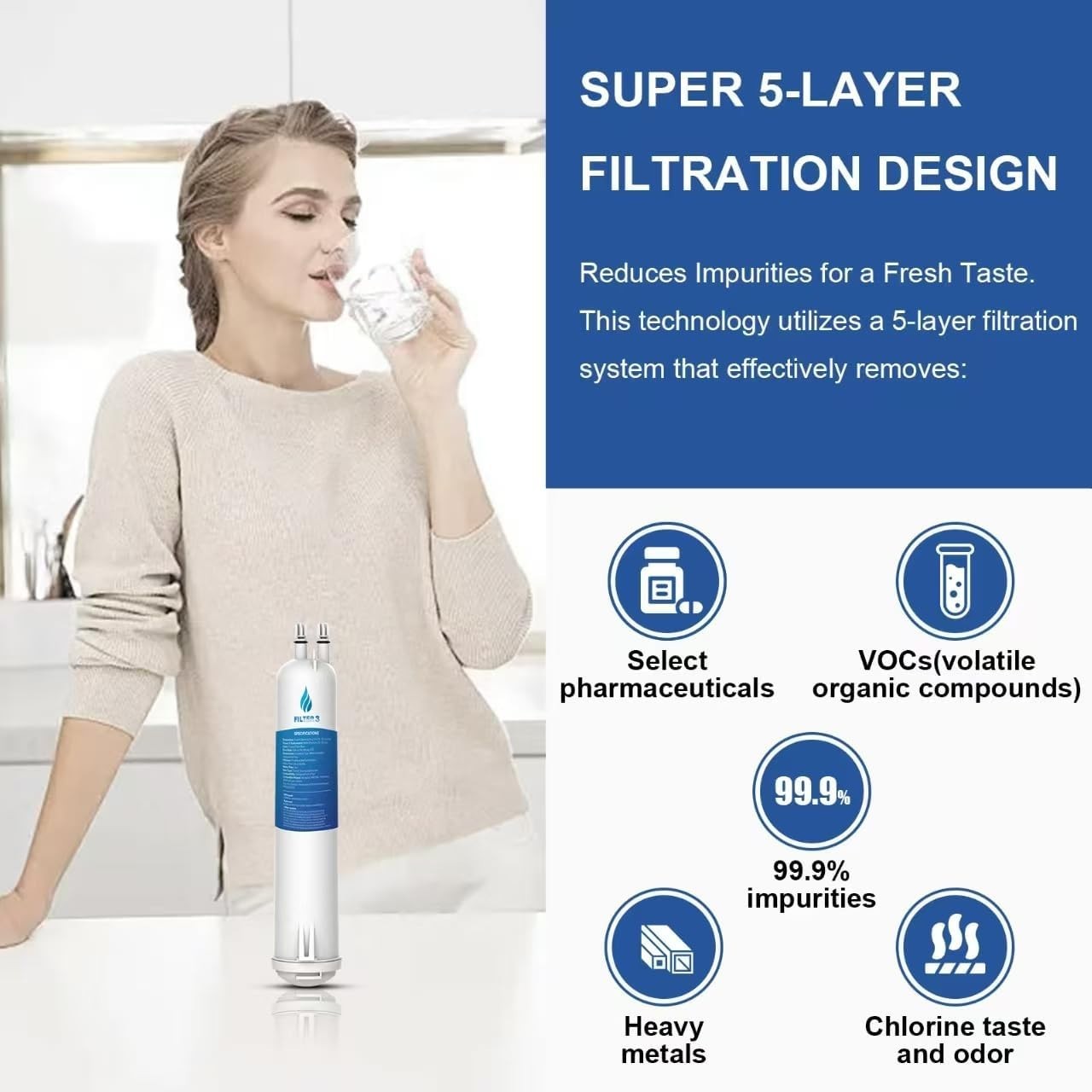Replacement Compatible with Filter 3, , 4396841, 4396710, 46-9083, 46-9030, R…