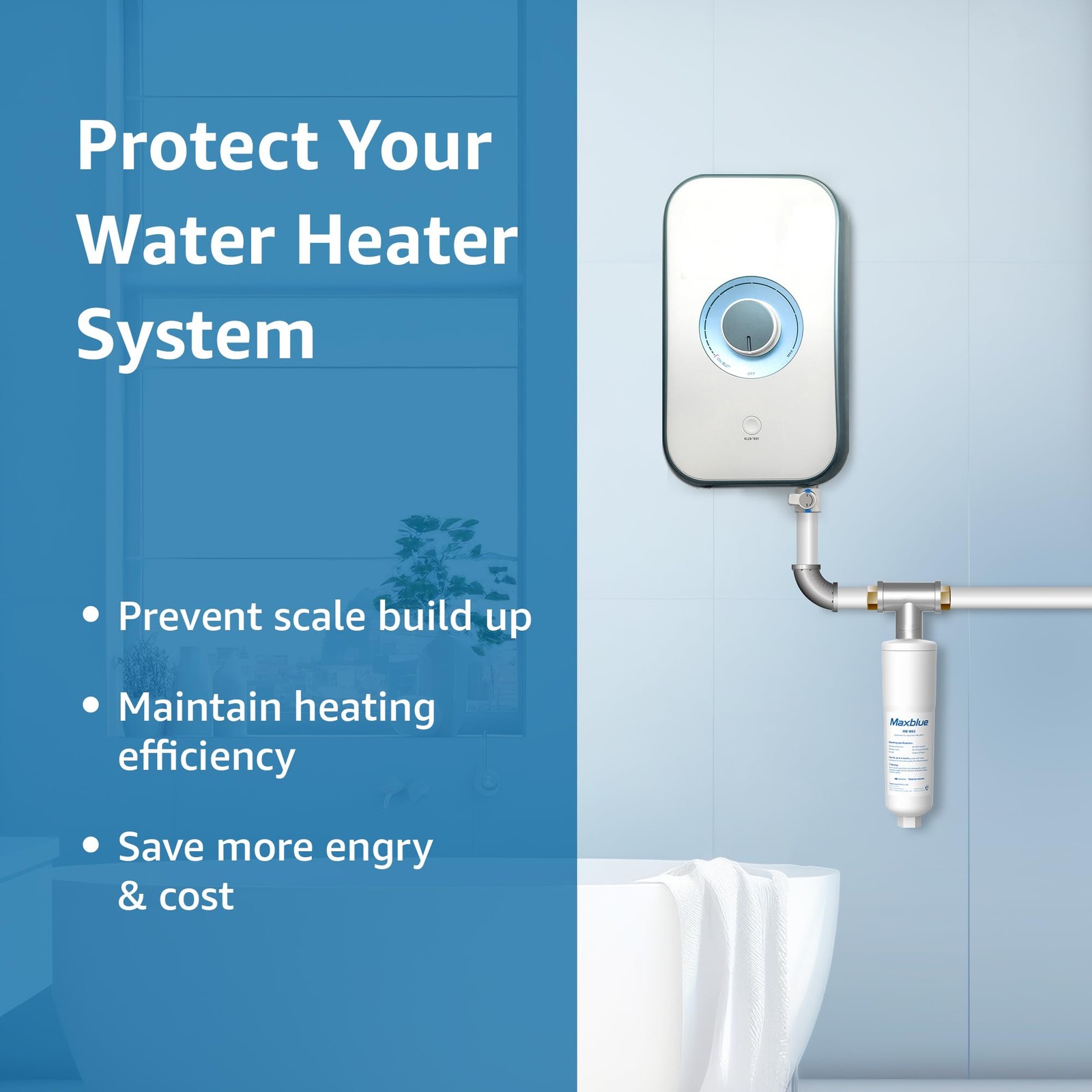 Maxblue Scale Inhibitor Water Filter Replacement for Aqua-Pure® System AP431,…
