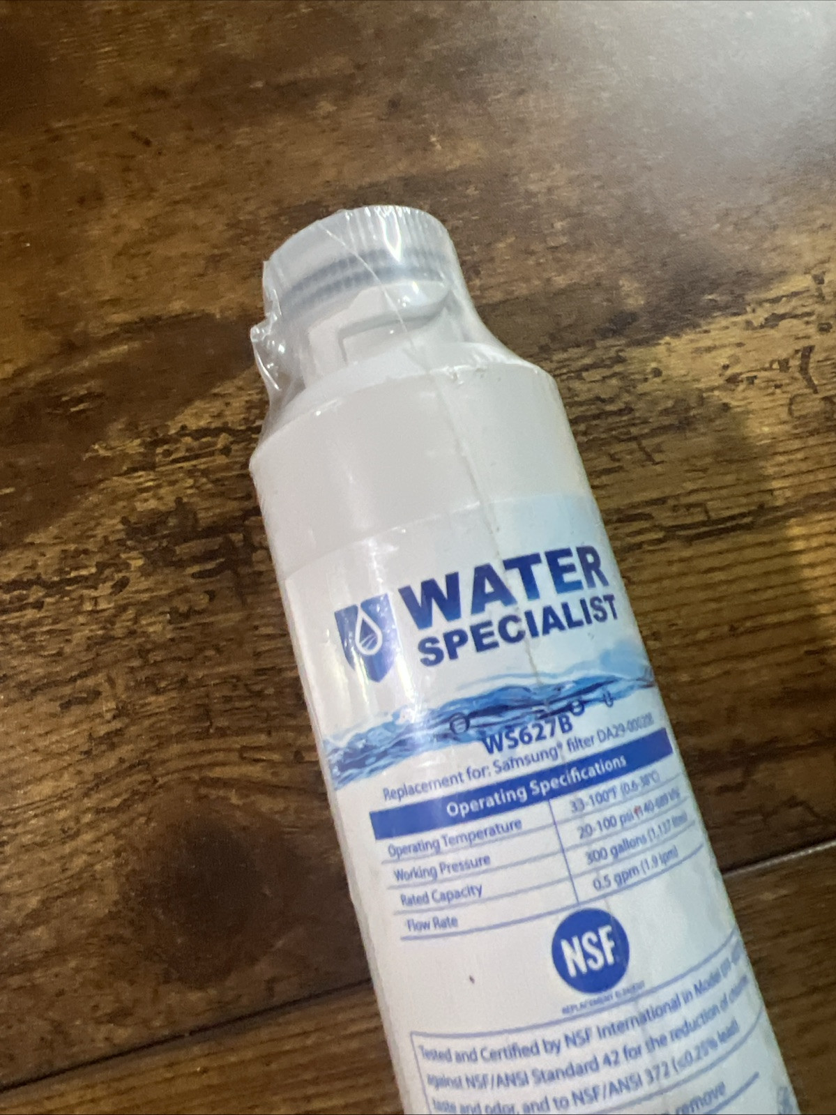 Water Specialist WS627B Water Filter, Replacement For Samsung DA29-00020B